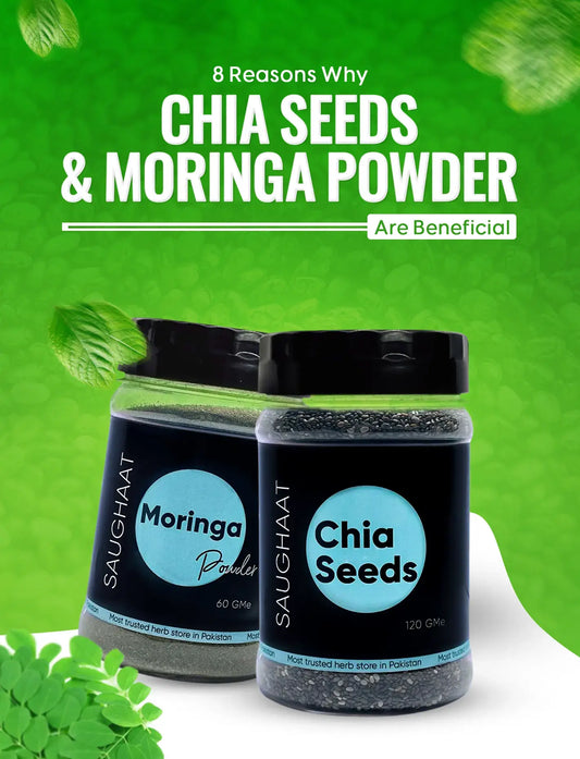 Chia Seeds and Moringa Powder